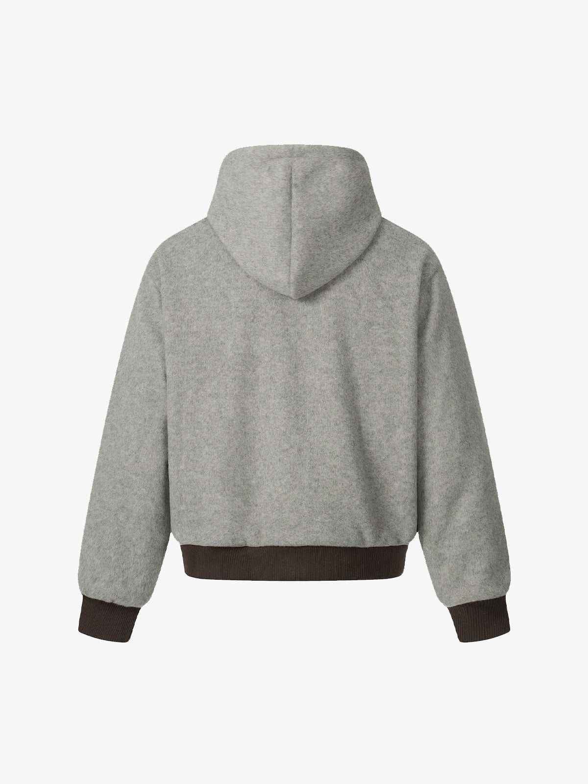 Retro Reversible Fleece Lined Zip-up Hooded Jacket 