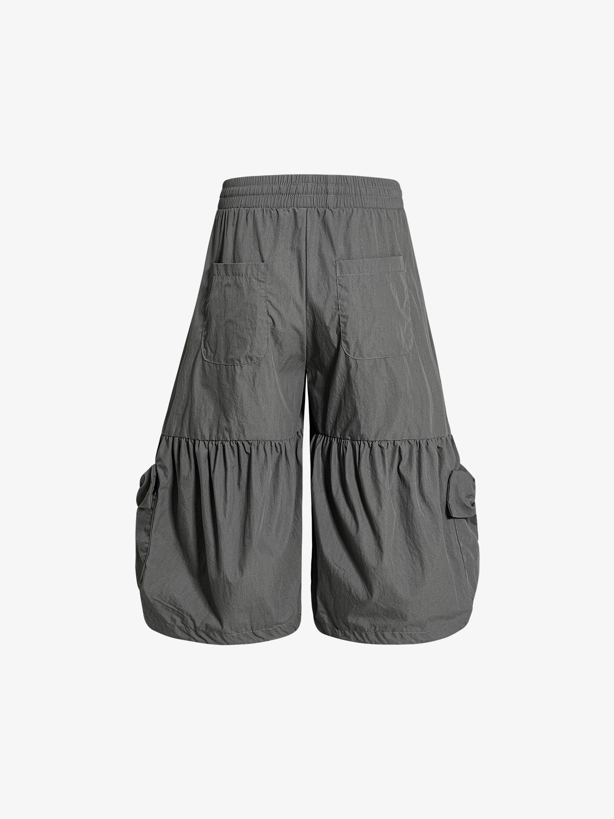 Nylon Cargo Culottes – Lightweight Elastic Waist Utility Pants
