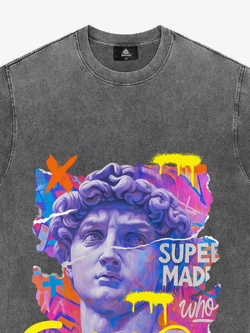 David Sculpture Vibrant Graffiti Art T-Shirt 