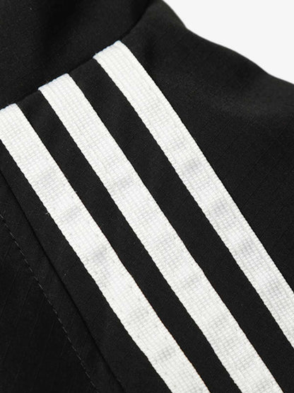 Striped Zip-Up Track Jacket and Wide-Leg Track Pants Set 