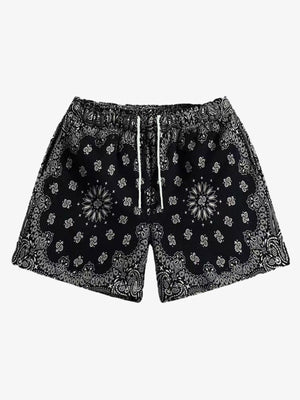 Paisley Print Athletic Sports Shorts