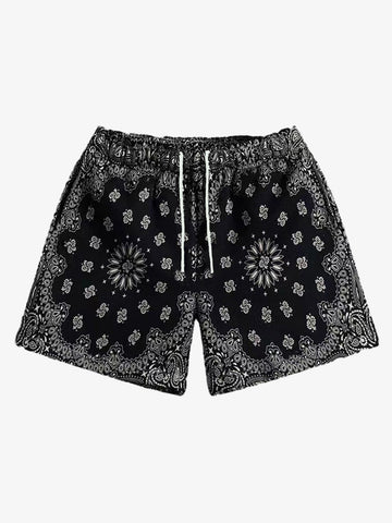 Paisley Print Athletic Sports Shorts