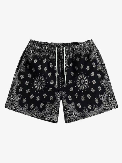 Paisley Print Athletic Sports Shorts