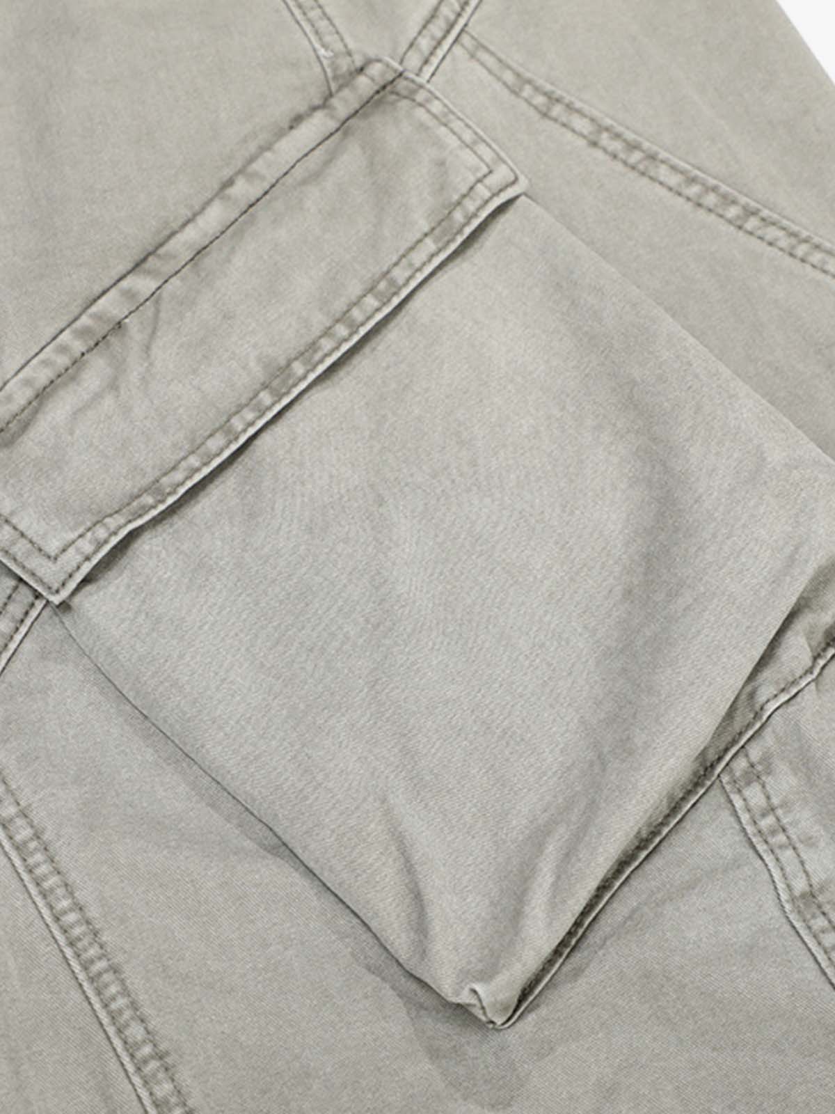 Patchwork Multi-Pocket Workwear Casual Machete Pants 