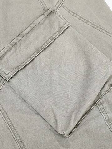 Patchwork Multi-Pocket Workwear Casual Machete Pants 