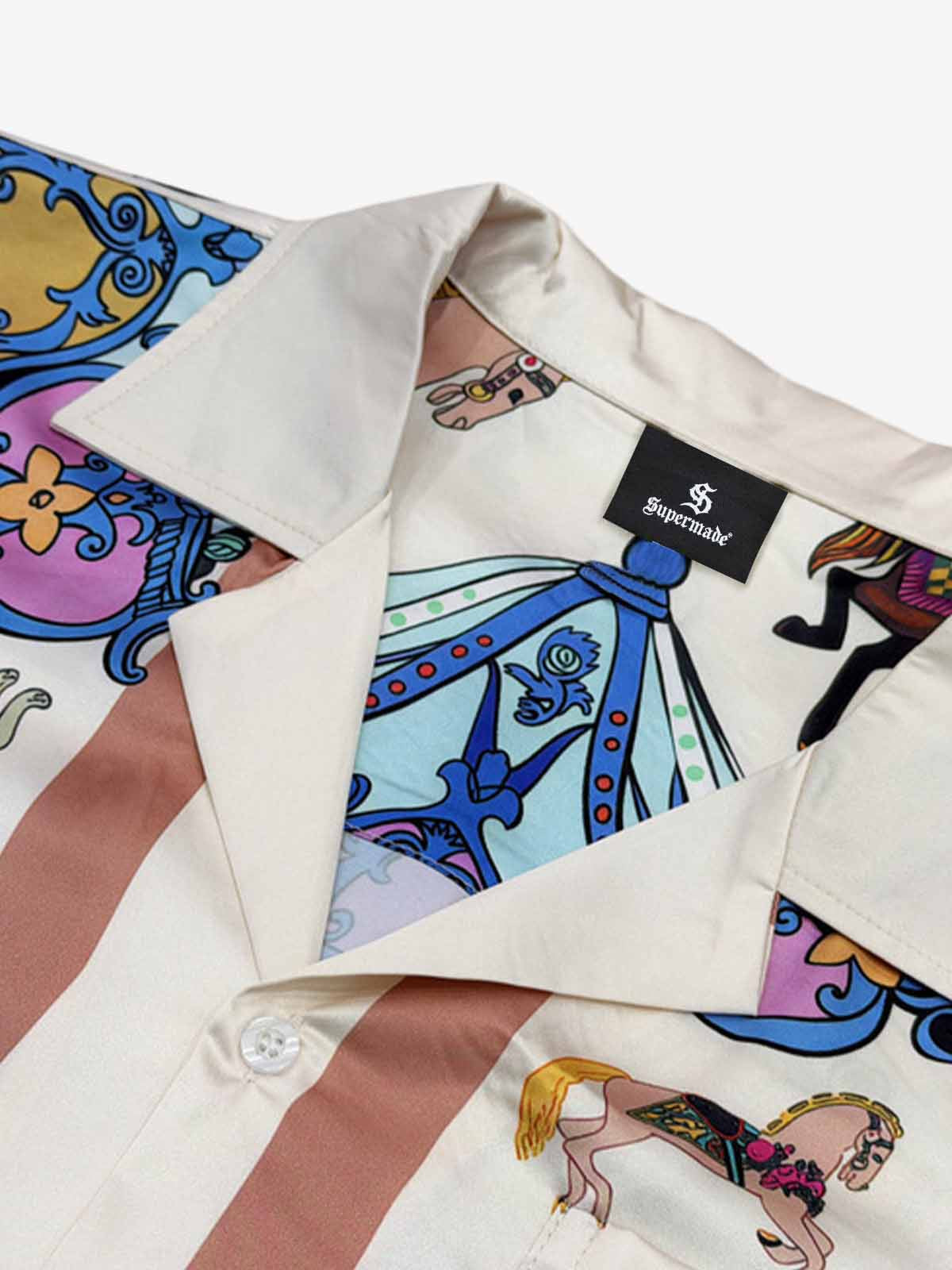 Carousel Park Satin Cuban Shirt
