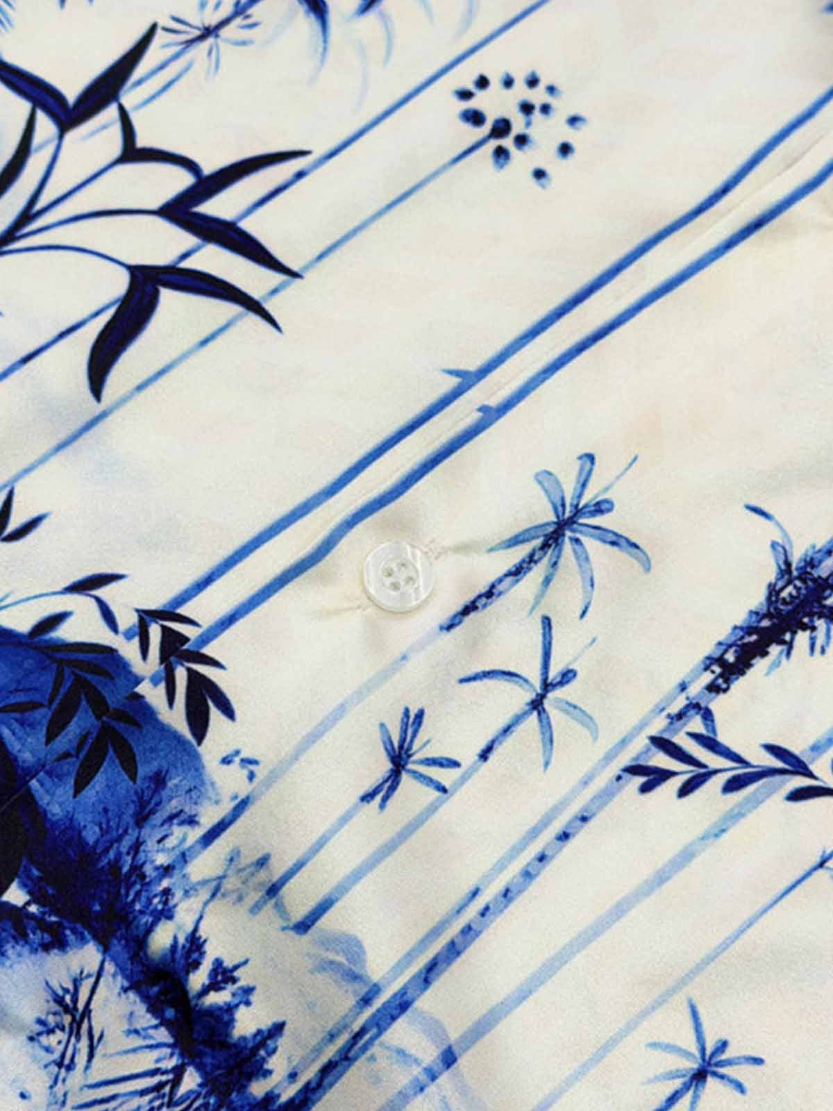 Geometric Palm Leaf Hawaiian Shirt