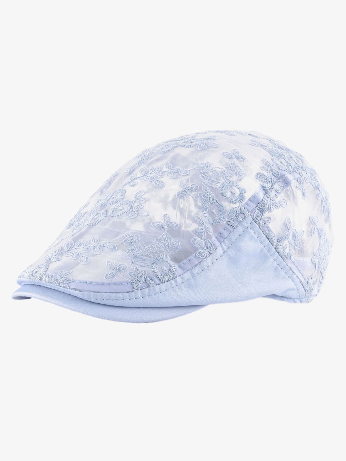 Embroidered Mesh Beret