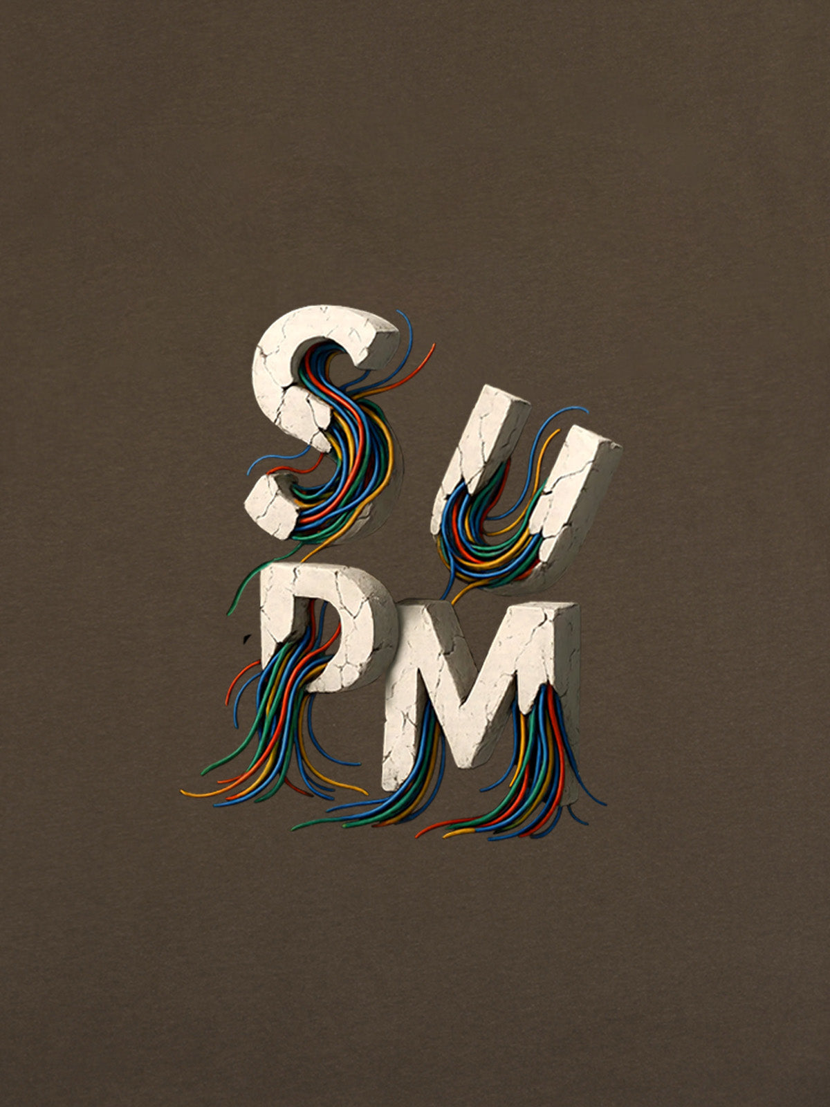 SPMD Letter Cable Graphic T-Shirt 
