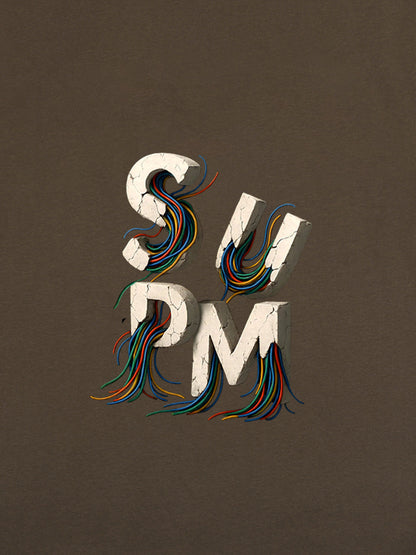 SPMD Letter Cable Graphic T-Shirt 
