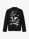 Retro Star Print Long-Sleeved T-Shirt 