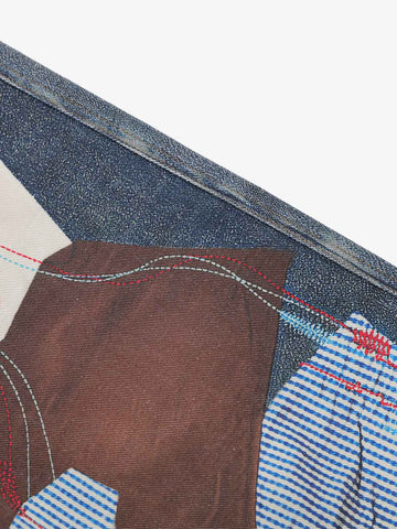 Vintage 3D Appliqué Denim Jeans