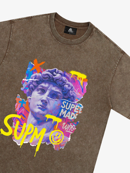 David Sculpture Vibrant Graffiti Art T-Shirt 