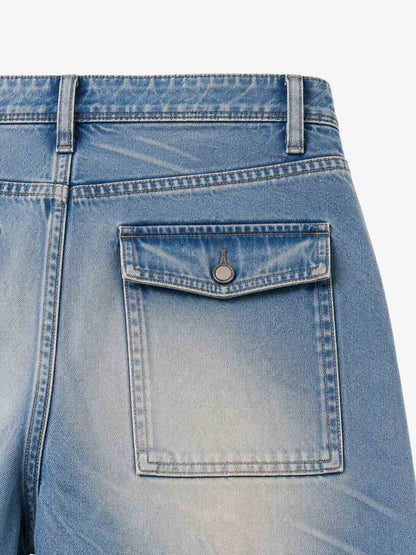 Multi-Pocket Wide-Leg Jeans