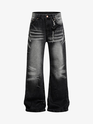 Distressed Washed Jeans
