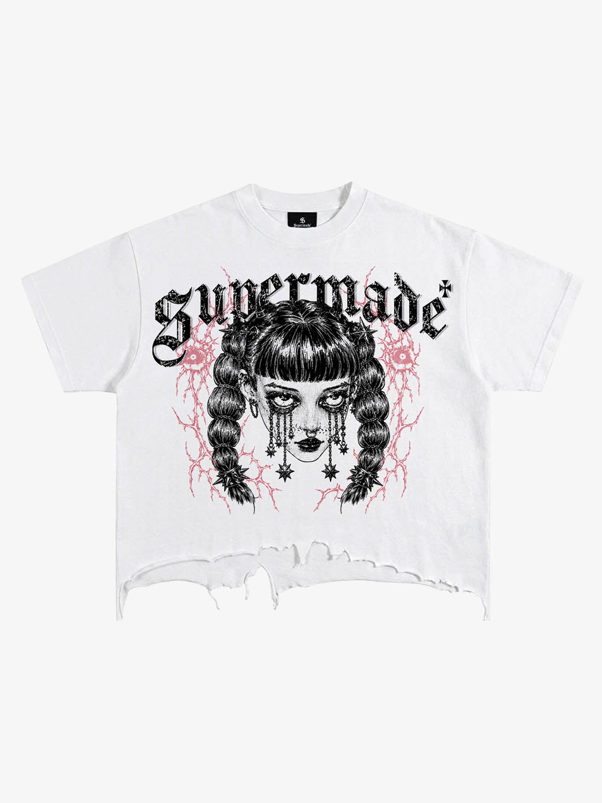 Raw Hem Cotton Crop Tee
