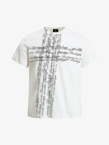 Cross Script Typography T-Shirt 