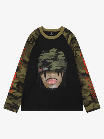 Camo Portrait Long Sleeve Tee