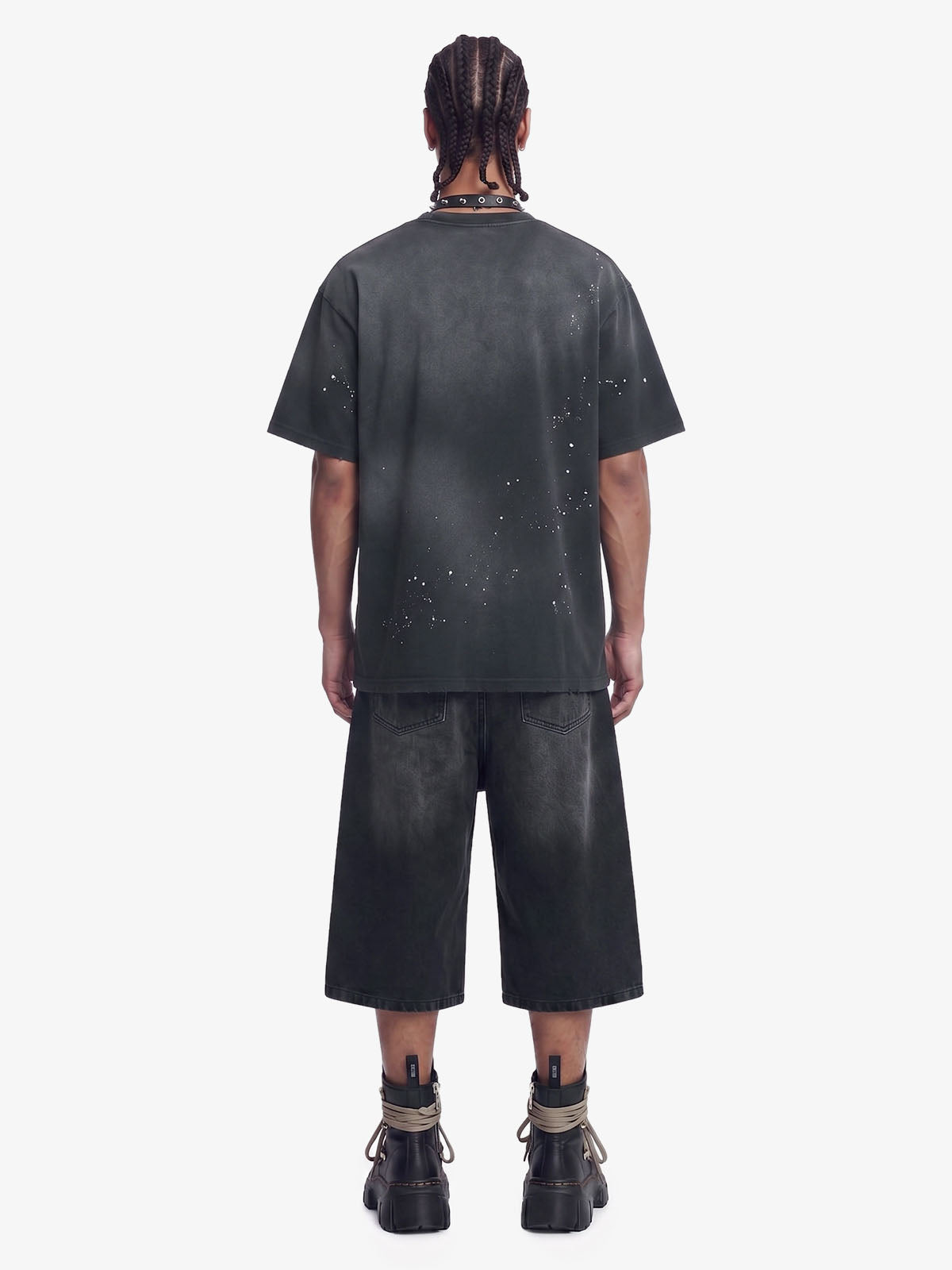 Cross Flag Graphic Washed T-Shirt
