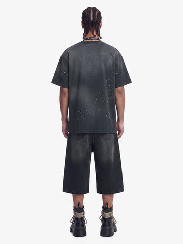 Cross Flag Graphic Washed T-Shirt