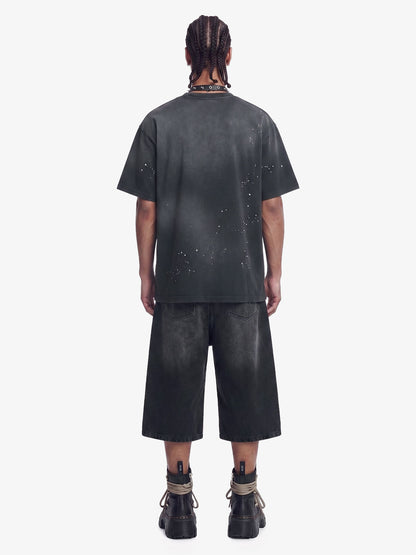 Cross Flag Graphic Washed T-Shirt