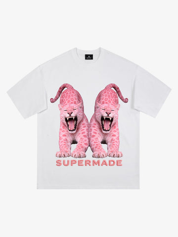 Vintage Pink Leopard Graphic T-Shirt 