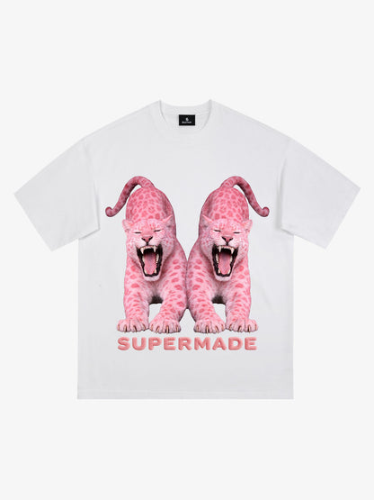 Vintage Pink Leopard Graphic T-Shirt 
