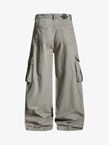 Ruched Cuffs Curved Cargo Pants