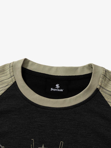 Gothic Castle Graphic Raglan Sleeve T-Shirt 