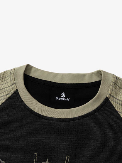 Gothic Castle Graphic Raglan Sleeve T-Shirt 