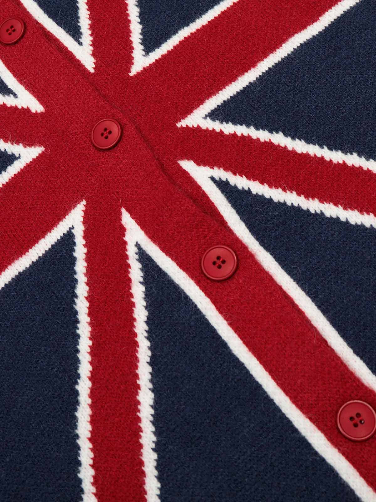 Flag Pattern Boxy Cardigan