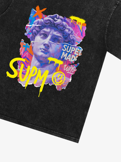 David Sculpture Vibrant Graffiti Art T-Shirt 