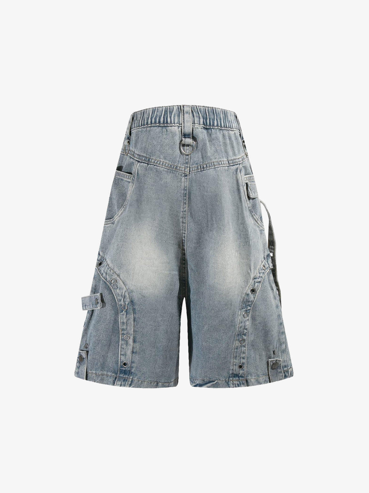 Multi-Hardware Baggy Denim Jorts 