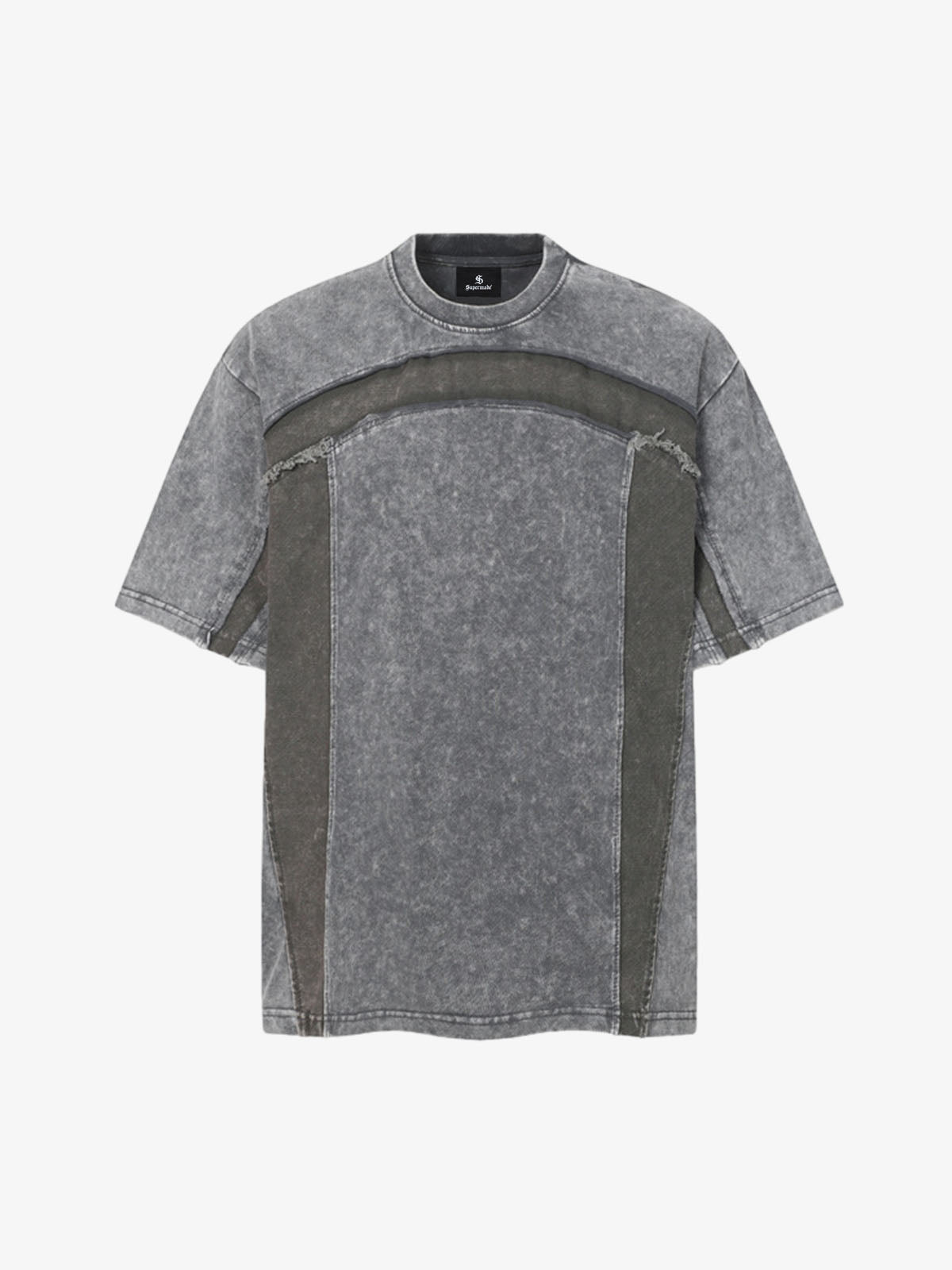 Panel Stitch Cotton T-Shirt 