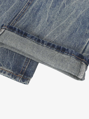 Retro Washed Faded Flared Jeans 