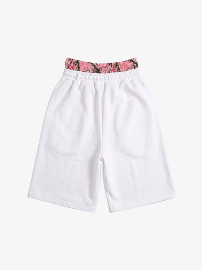 Logo Embroidery Double Waist Shorts