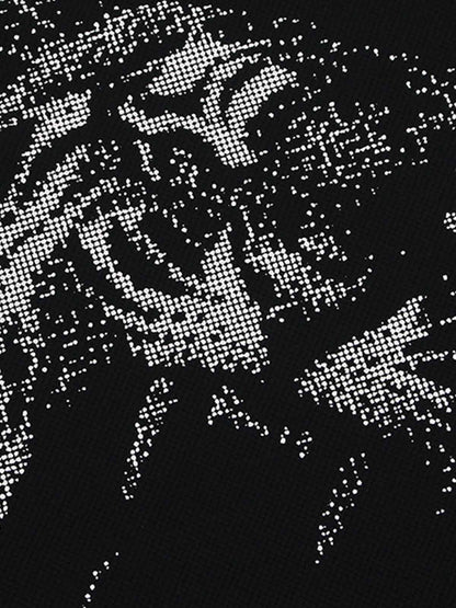 Tiger Graphic Star Sleeve T-Shirt 