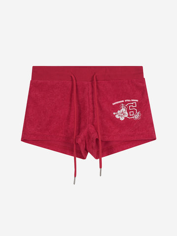Terry Cloth Hibiscus Sporty Shorts