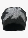Vintage Fuzzy Cat Pattern Knit Beanie Hat 