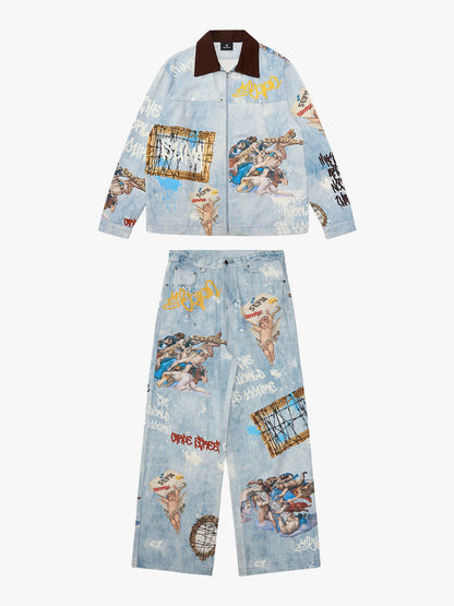Artistic Renaissance Denim Set - 2484 