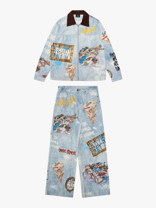 Artistic Renaissance Denim Set - 2484 
