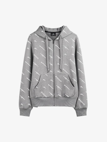 Full Print Tactical Gun Zip Up Hoodie