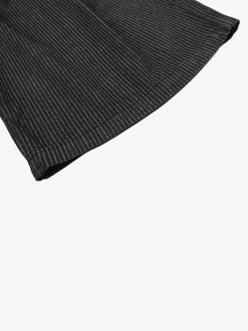 Pinstripe Wide-Leg Cropped Jeans