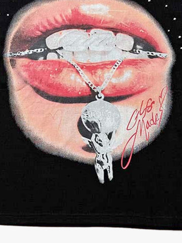 Street Mouth Graphic Print T-Shirt