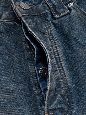 Distressed Raw Hem Denim Shorts