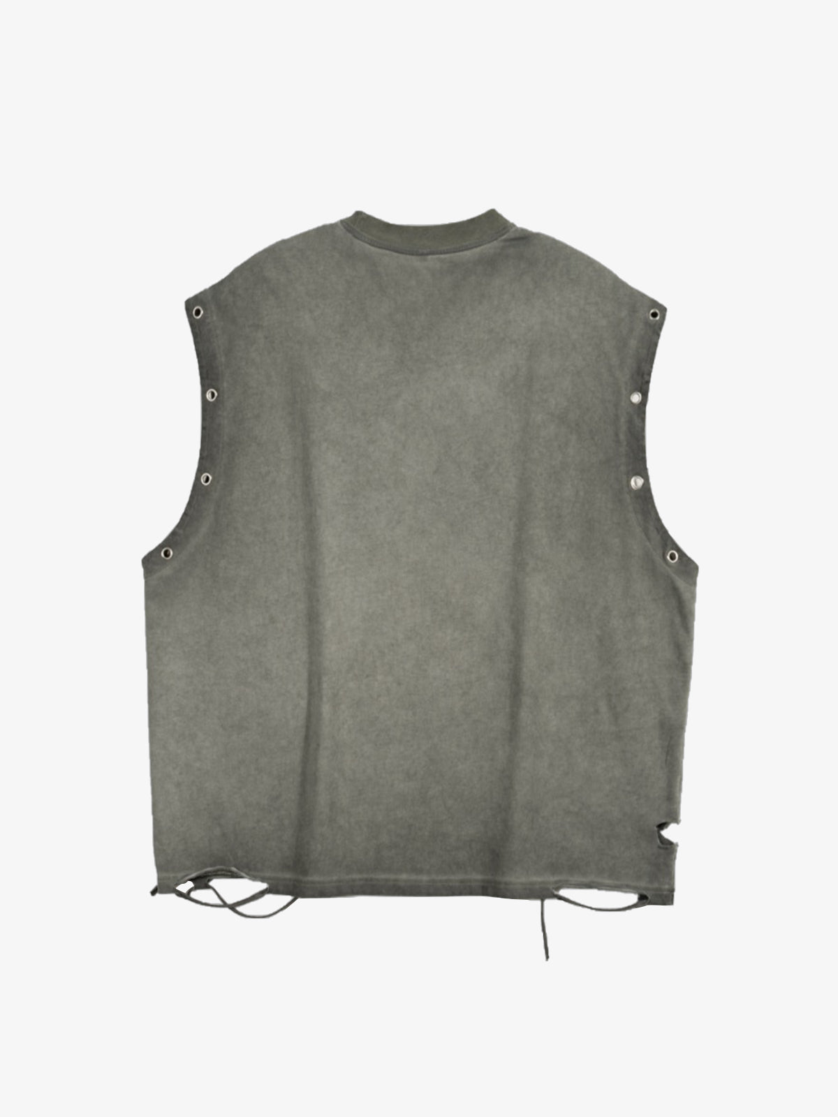 Ripped Graphic Patch Sleeveless Vest 
