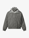 Vintage Dual-layer Collar Fleece-lined Zipper Jacket 
