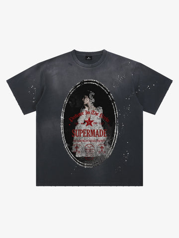 Man in the Mirror Splatter Graphic Tee
