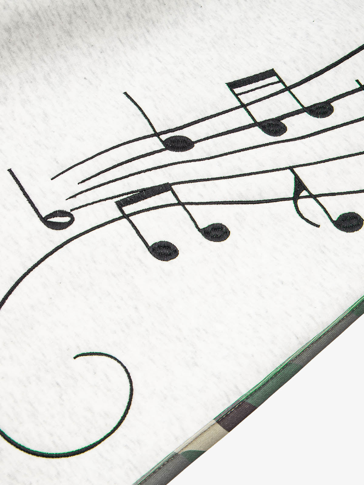 Music Note Graphic Camo Patchwork Baggy Sweatpants