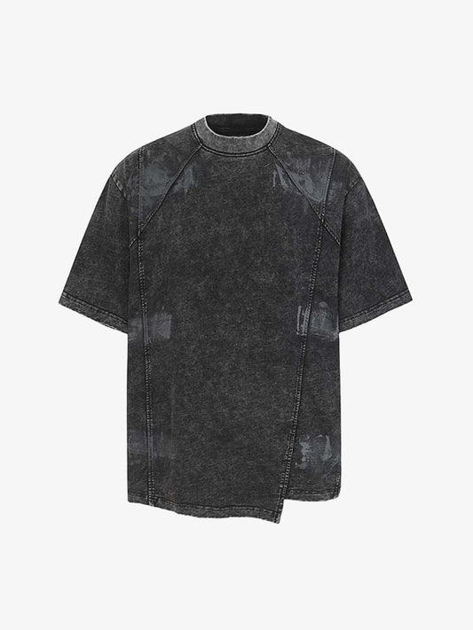 Vintage Washed Panel Seam Oversized T-Shirt 